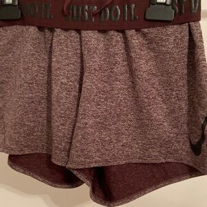 Nike Burgundy Sports Shorts